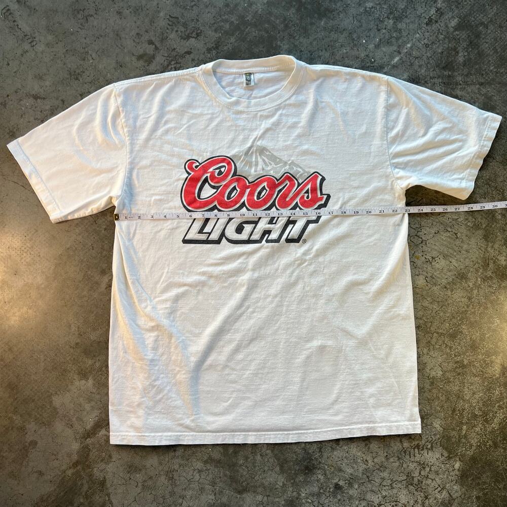 Oversized Coors Light Beer Graphic Tee White XL Streetwear Retro | Size: XL - Picture 6 of 7